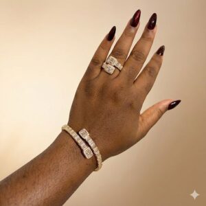 Faceted crystal bracelet