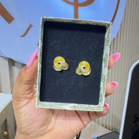 Gold Floral Studs