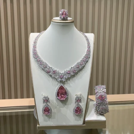 Sparkling Pink Jewelry Set