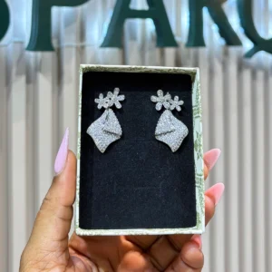 Silver Bridal Earring