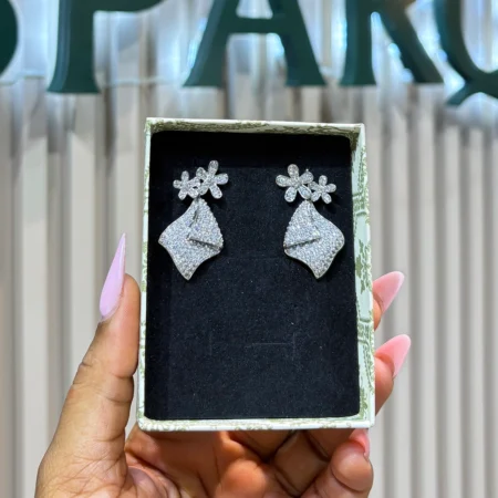 Silver Bridal Earring