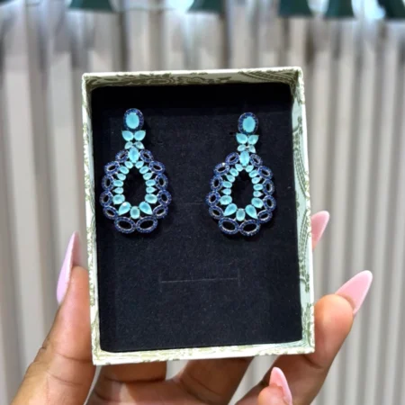 Royal Blue and Teal Earring