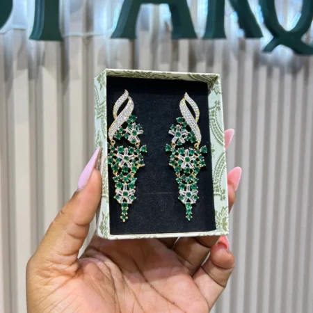 Green and Gold Earring