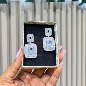 Silver Bridal Earring