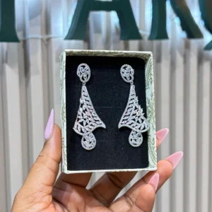 Silver Bridal Earring