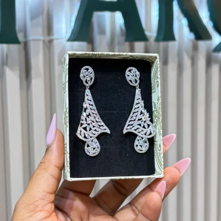Silver Bridal Earring