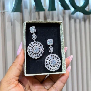 Silver Bridal Earring