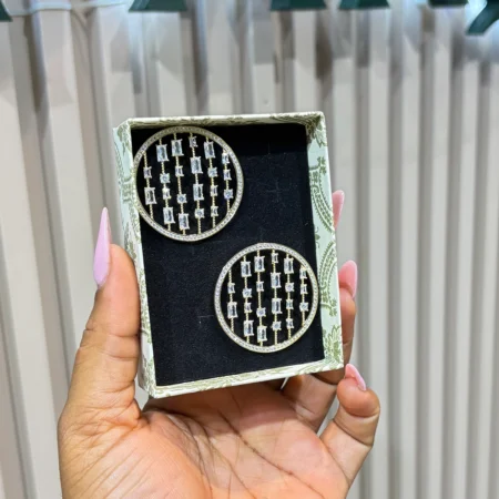Flat Gold Stud Earring