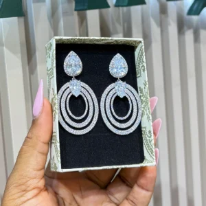 Silver Bridal Earring