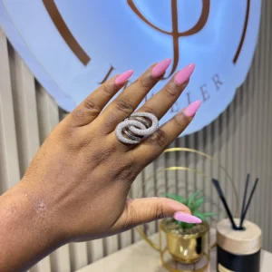 Cursive Cocktail Rings