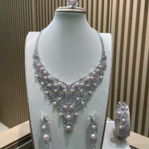 Pink Coral Detail Jewelry Set
