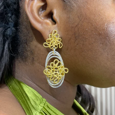 Two Tone Dangling Earring