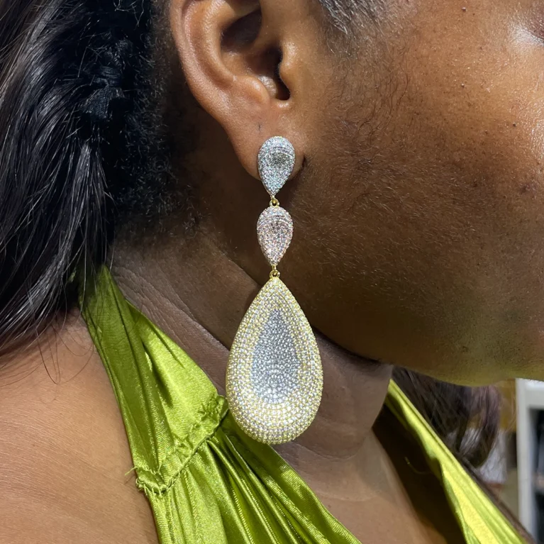 Three Tone Dangling Earring