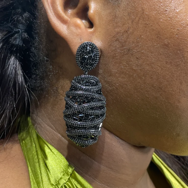 Black Dangling Earring