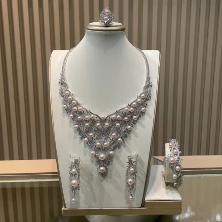 Pink Coral Detail Jewelry Set
