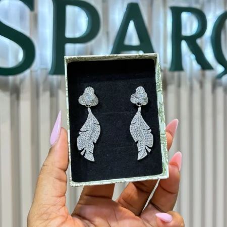 Floral silver Earring