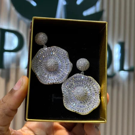 Round Silver Earring