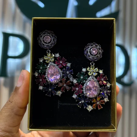 Colorful Drop Earring Black