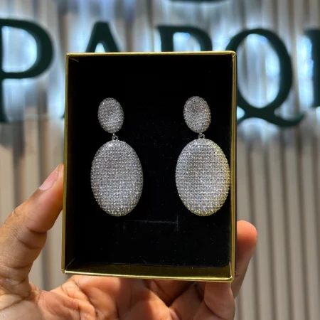 Oval Drop Earring