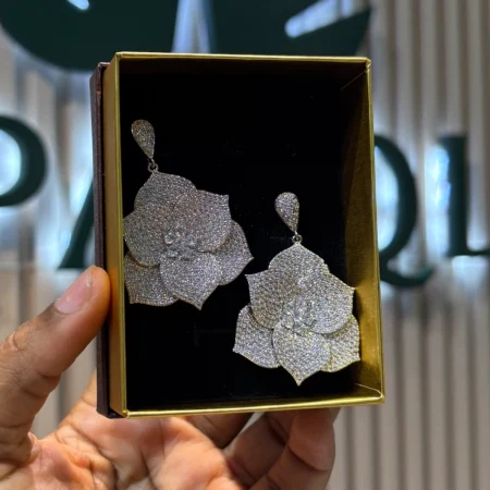 Burst of Silver Earring