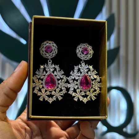 Pink Drop Earring