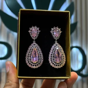 Pink TearDrop Earring