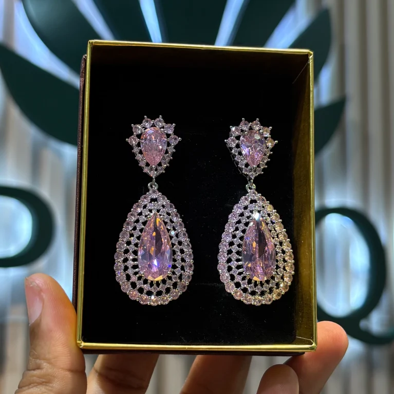 Pink TearDrop Earring