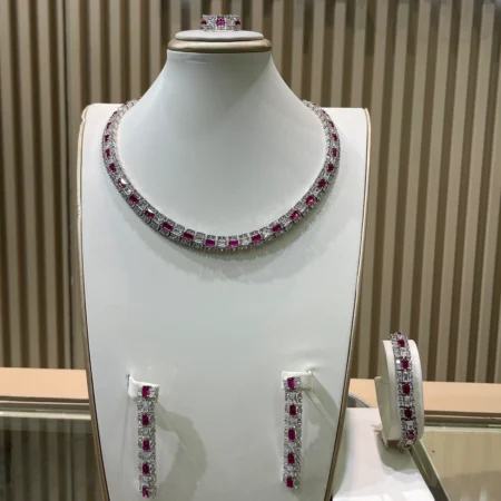 Bold Tennis Set in Deep Pink