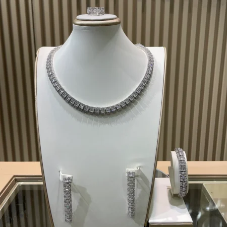 Bold Tennis Set in Silver