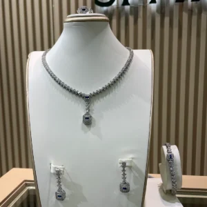Dainty Silver & Black Set